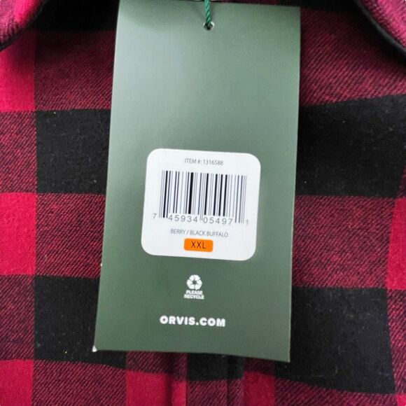 Orvis Pinnacle Shirt Jacket Women XXL Fleece Lined Flannel Shacket Buffalo Plaid - Picture 13 of 16